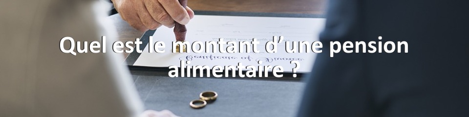 Quel est le montant d’une pension alimentaire ?